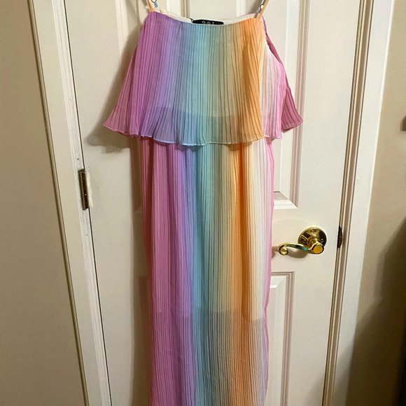 NWT O.P.T Rainbow Dress - Picture 2 of 5